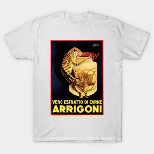 TIGER ARRIGONI Real Meat Extract Vintage Italian Art Deco Food Advertising T-Shirt